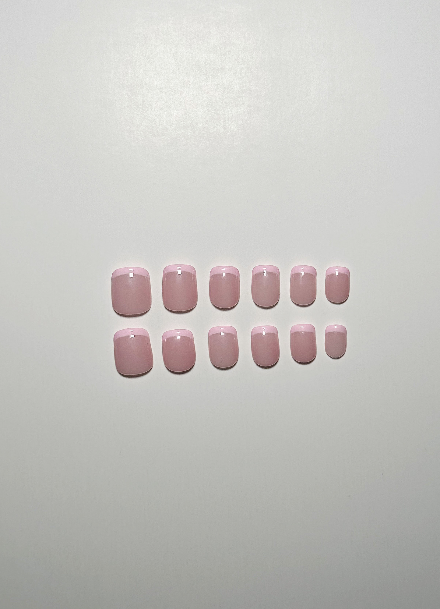 Blush French | Luxury Hand-Painted Press On Nails