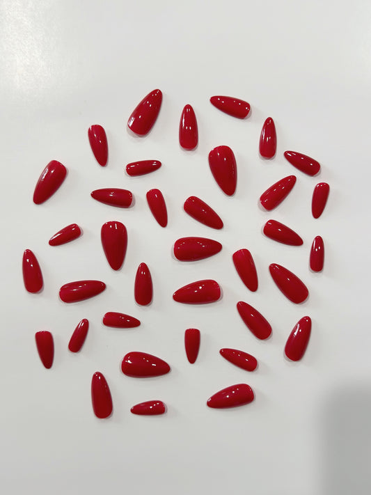 Solid Red - Press On Nails