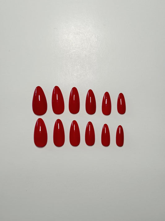 Solid Red - Press On Nails